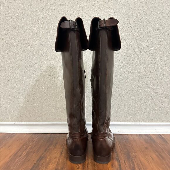 FRYE 77624 Melissa Riding Boots Biker Over-The-Knee in Espresso Leather - Picture 8 of 13